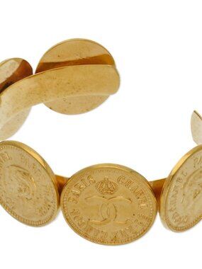 Chanel Coin Motif Bangle Bracelet